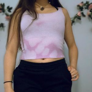 Upcycled Tie Dye Crop Top Tank Top